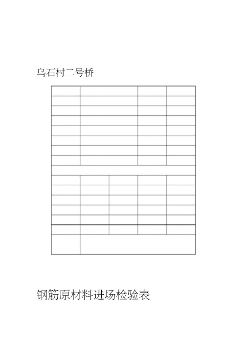 钢筋原材料进场检验表