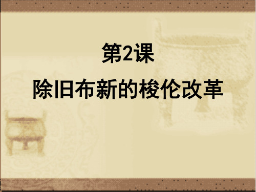 高中人教版历史选修一课件：1.2《除旧布新的梭伦改革》