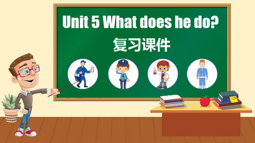 Unit 5 What does he do(复习课件)-六年级英语上册(人教版PEP版)