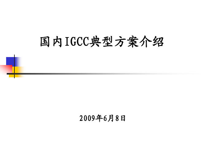 国内IGCC典型方案