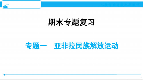 最新人教版九年级下册历史期末复习——专题一 亚非拉民族解放运动