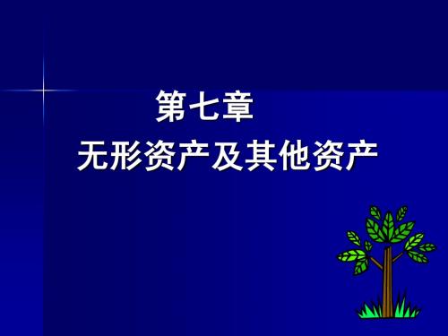 中级财务会计 无形资产及其他资产