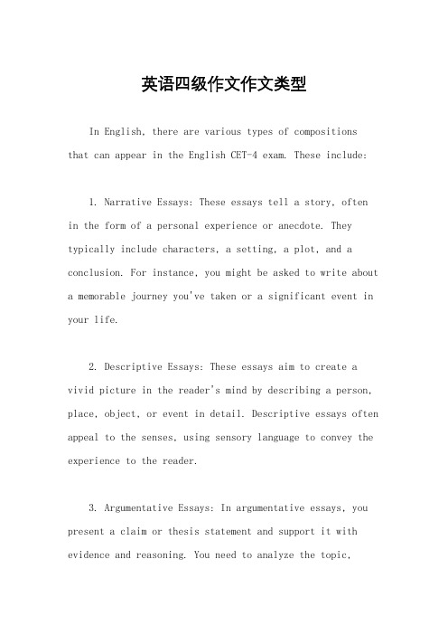 英语四级作文作文类型