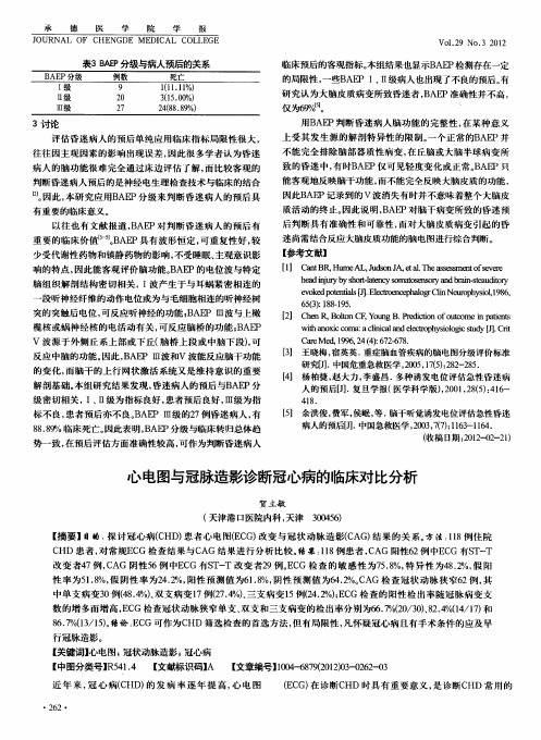 心电图与冠脉造影诊断冠心病的临床对比分析