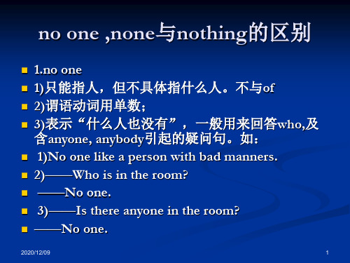 no_one__none与nothing的区别PPT教学课件