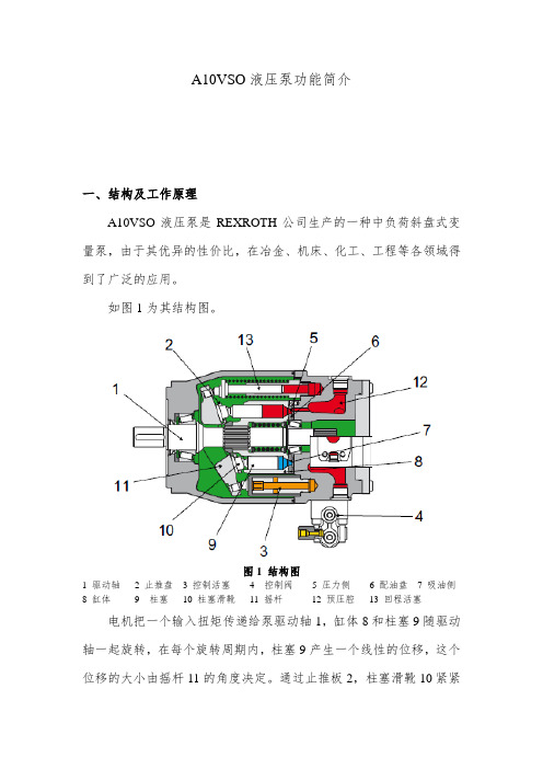 A10VSO液压泵简介( 变量调节过程)