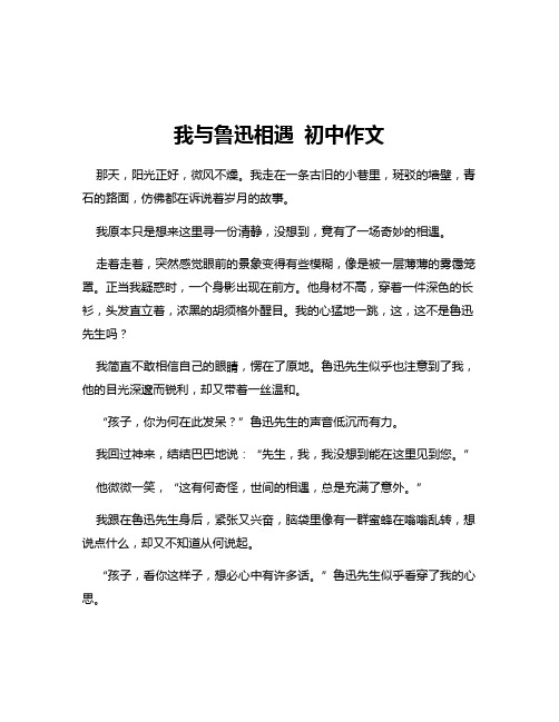 我与鲁迅相遇 初中作文