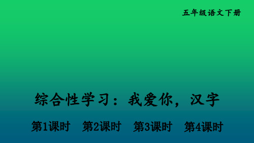 小学语文五年级下册综合性学习：我爱你,汉字