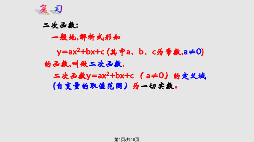 特殊二次函数的图象PPT课件