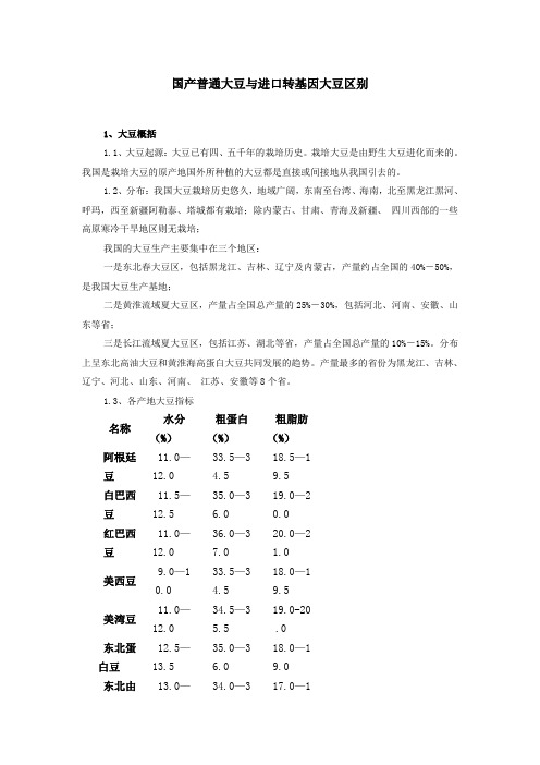 国产普通大豆与进口转基因大豆区别