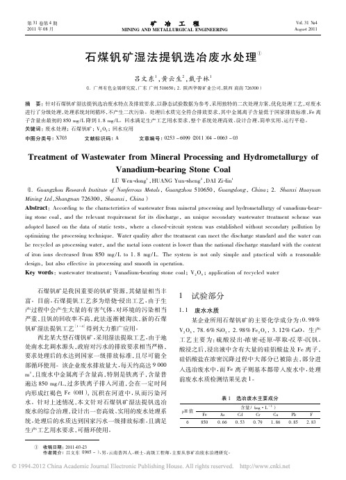 石煤钒矿湿法提钒选冶废水处理_吕文东