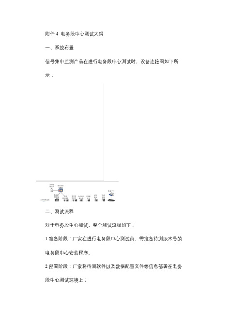 铁路信号集中监测系统电务段中心测试大纲.