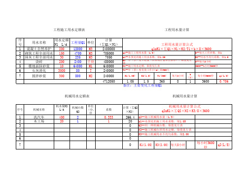 施工临时用水计算公式