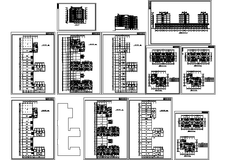 多层住宅j建筑立面图集