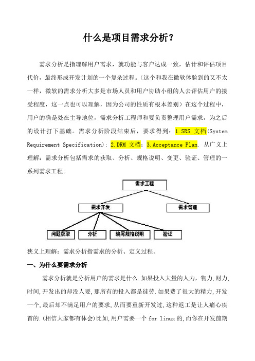 什么是项目需求分析