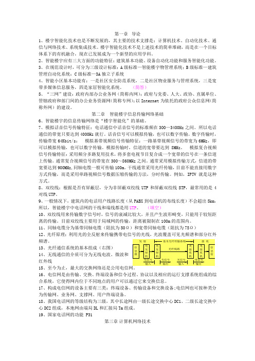 楼宇自动化复习资料