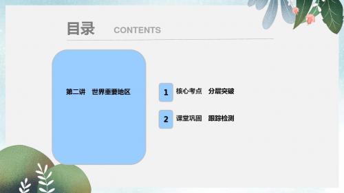 高考地理一轮复习第十八章世界地理第二讲世界重要地区课件新人教版