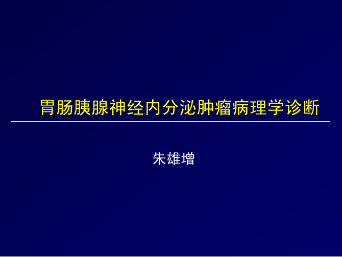 胃肠胰腺神经内分泌肿瘤病理学诊断-CSCO