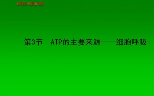 2013-2014学年高中生物 第5章  第3节 atp的主要来源—细胞呼吸课件 新人教版必修1