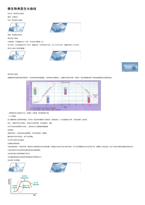 微生物典型生长曲线