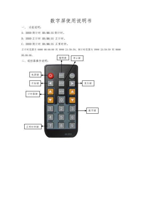 数字屏使用说明书