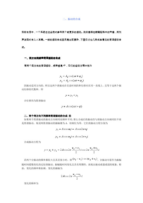 简谐振动合成-Matlab