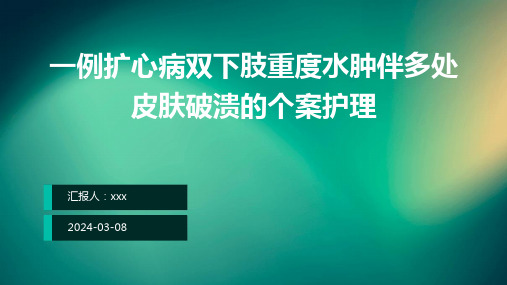 一例扩心病双下肢重度水肿伴多处皮肤破溃的个案护理PPT课件