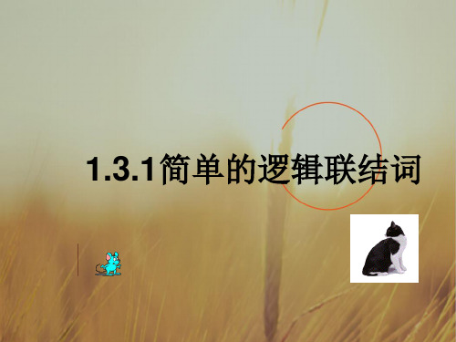 最新-高中数学 简单的逻辑联结词课件一 新人教A版选修1-1 精品