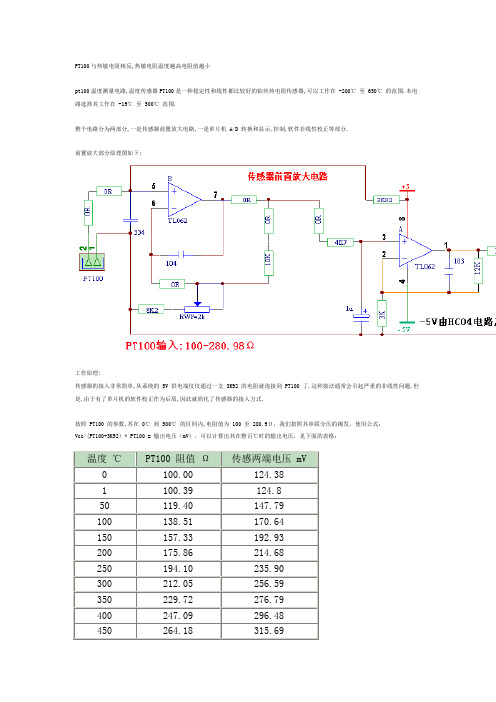 pt100温度测量电路图(电子发烧友)