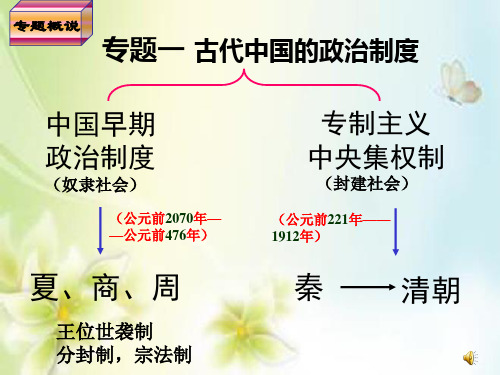 人民版高中历史必修一专题一第1课 中国早期政治制度的特点  课件.(共49张PPT)