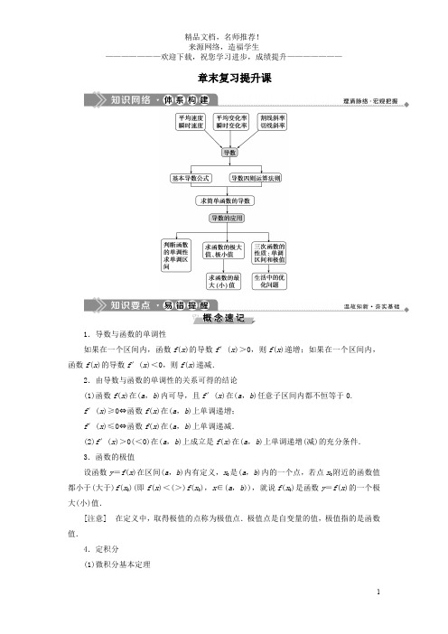 2019_2020学年高中数学第4章导数及其应用章末复习提升课学案湘教版选修2_2