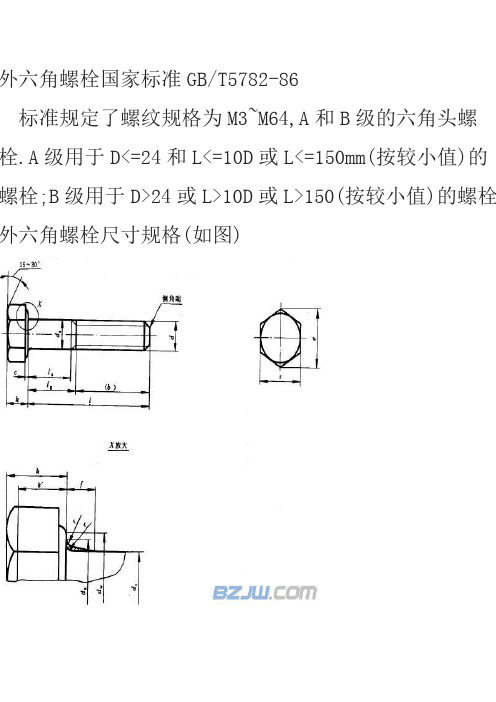 螺栓标准