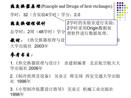 第一讲 热交换器绪论和概述