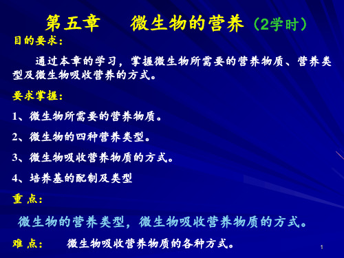 微生物微生物的营养PPT课件