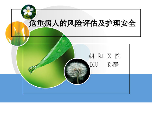 危重病人的风险评估及护理安全PPT课件