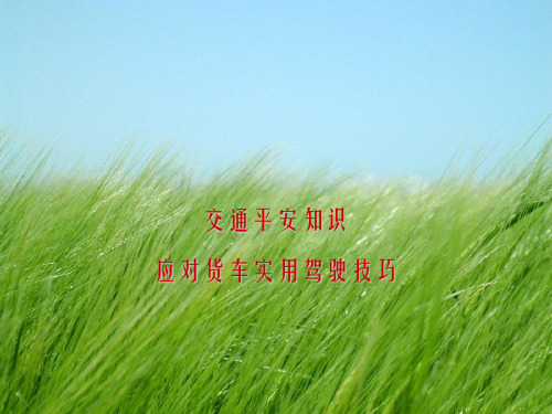 应对货车实用驾驶技巧幻灯片PPT