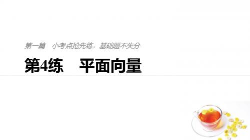 2019高考数学浙江专用通用版精准提分二轮课件：第一篇+第4练+平面向量