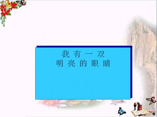 一年级品德与生活下册我有一双明亮的眼睛教学演示课件新人教版