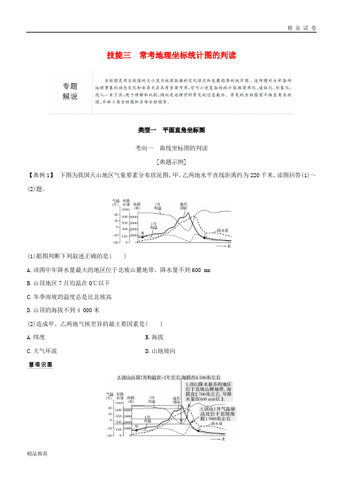 2019版高考地理二轮复习 第一部分 学科技能培养 技能三 常考地理坐标统计图的判读学案