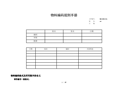 物料编码规则手册