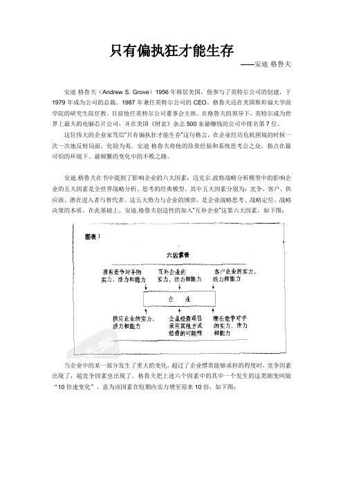 只有偏执狂才能生存 管理学论文