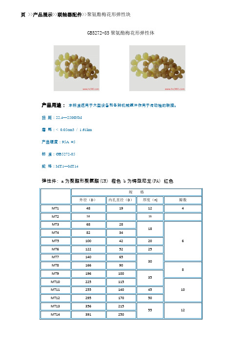 联轴器弹性体大全