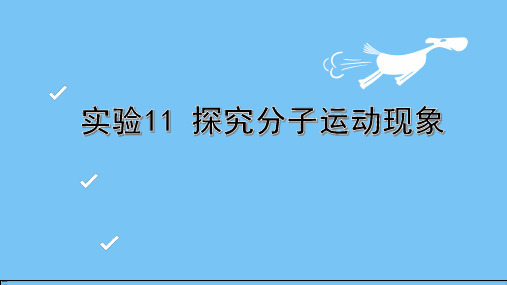 2020年化学中考复习之实验11 探究分子运动现象