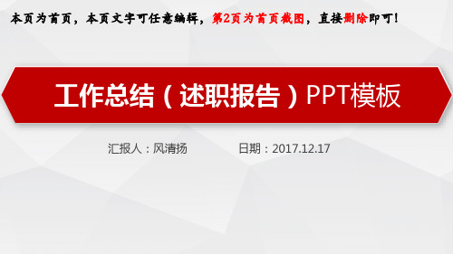 科技馆岗位工作总结(述职报告)PPT模板