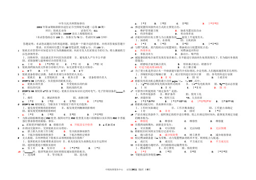 海船船员适任证书全国统考试题、科目：轮机长业务