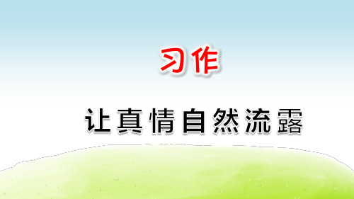 部编版六年级语文下册习作《让真情自然流露》优质PPT课件