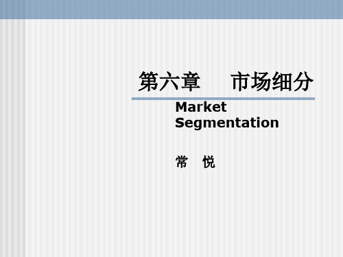 第六章市场细分ppt课件