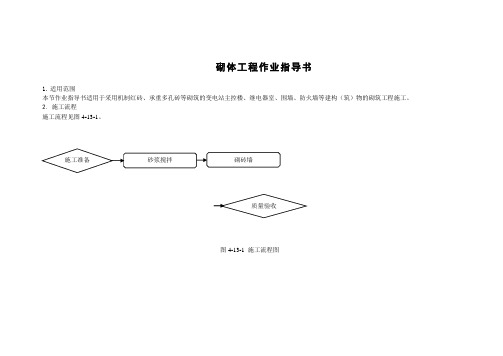 砌体工程作业指导书