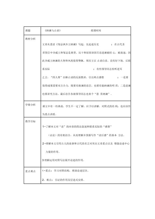 《纳谏与止谤》