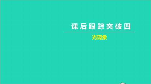 中考物理课后跟踪突破四光现象练本课件